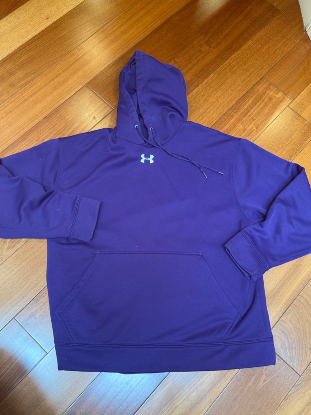 Under Armour Men’s Purple Crewneck Hoodie with Logo - large